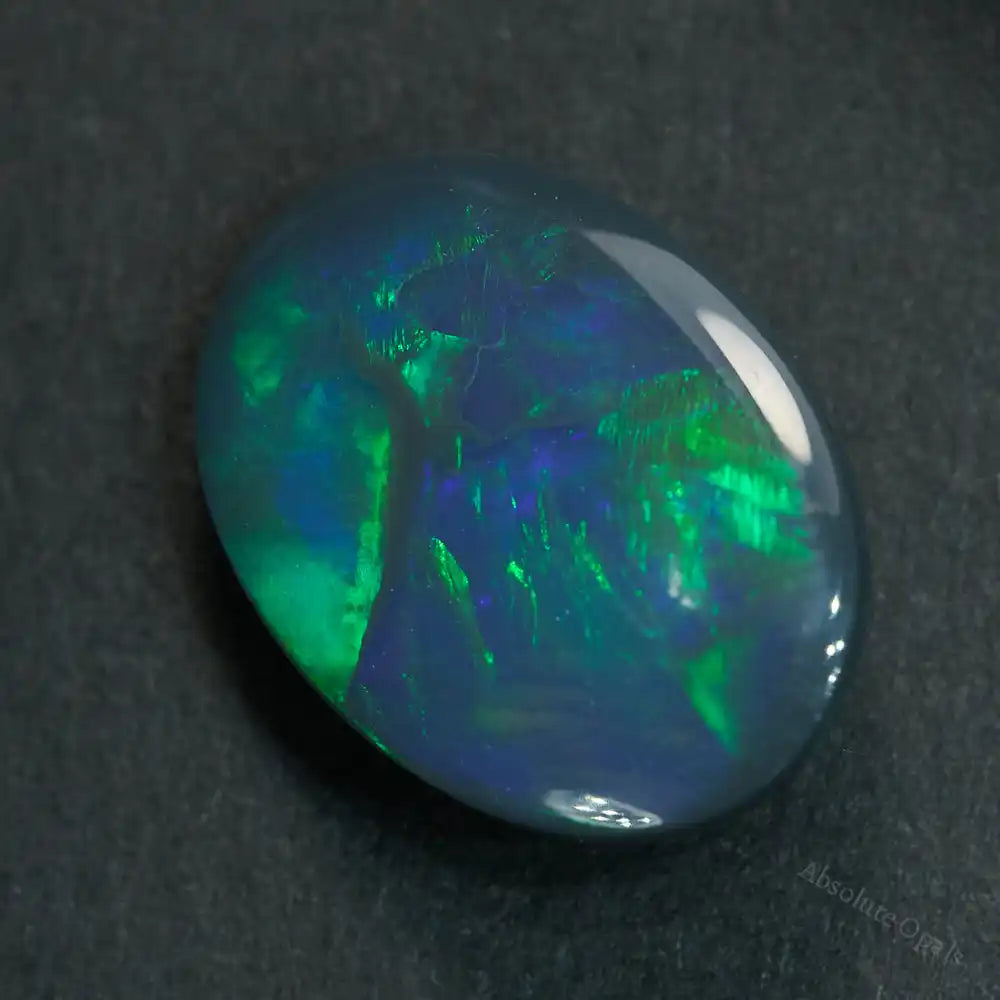 1.82 cts Black Opal Lightning Ridge Solid Cut Stone Black Opal