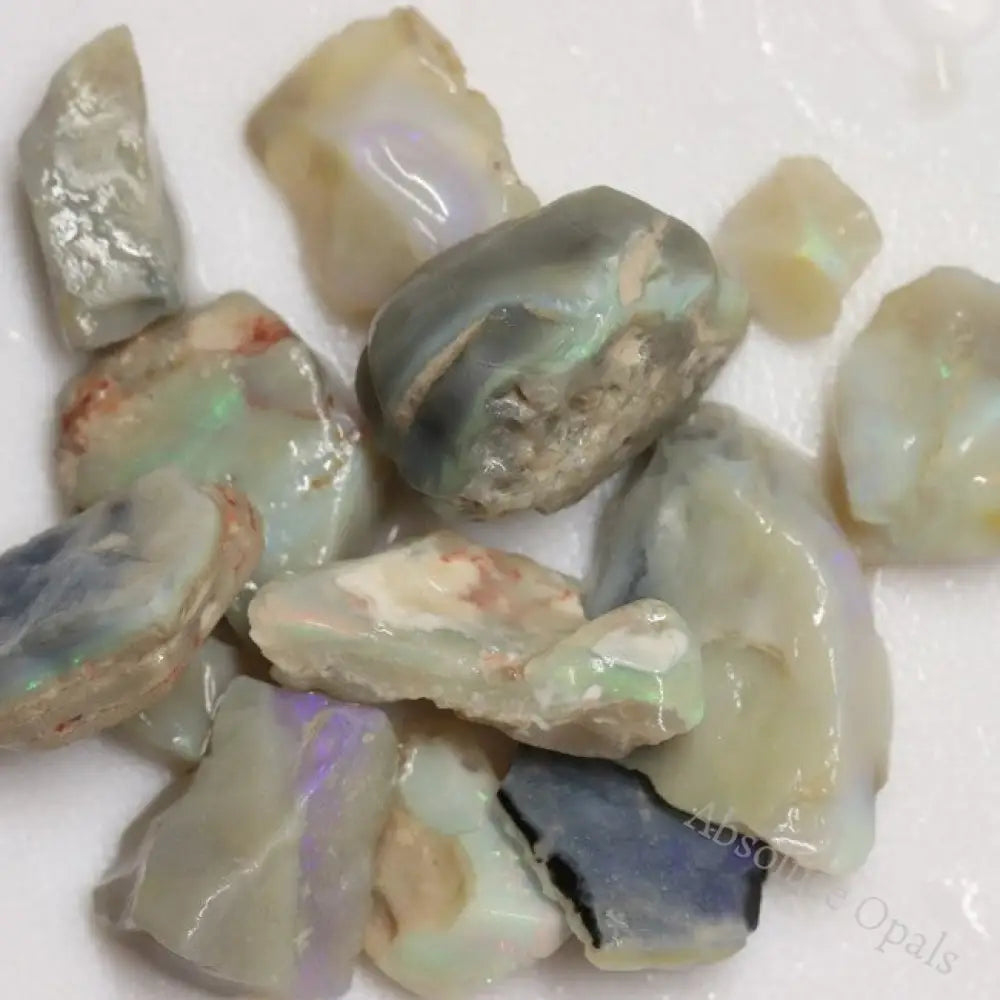 105.25 Cts Australian Solid Semi Black Opal Rough Lightning Ridge Parcel