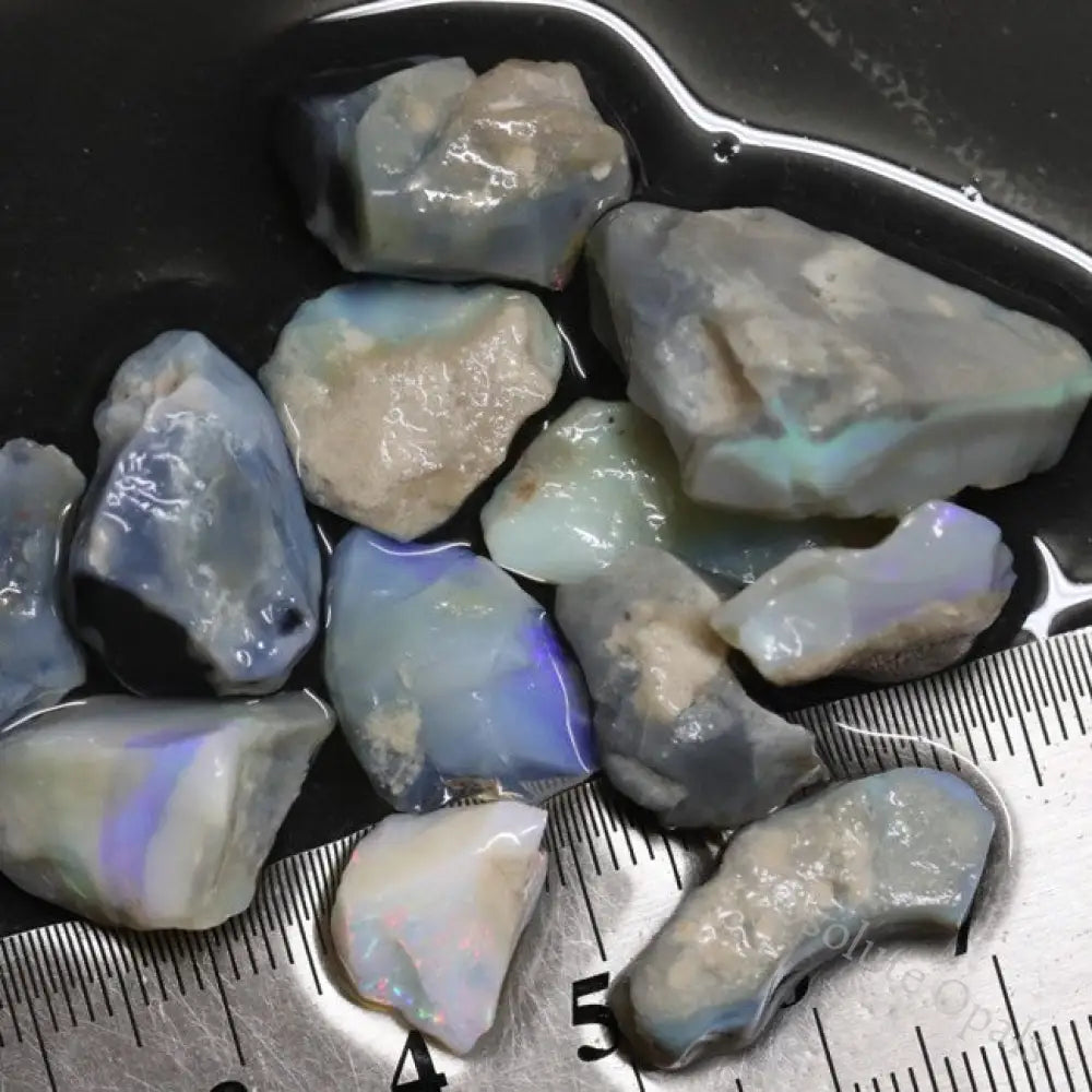 105.55 Cts Australian Solid Semi Black Opal Rough Lightning Ridge Parcel