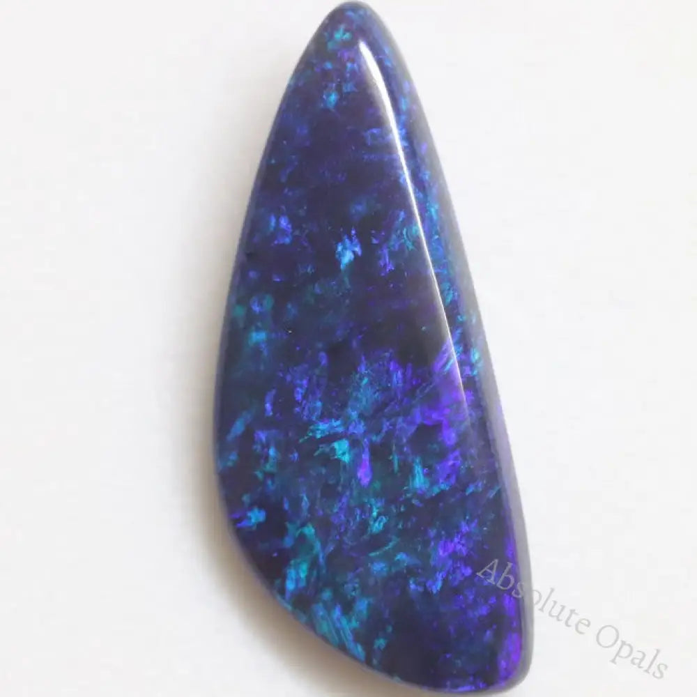 11.25 Cts Australian Black Opal Lightning Ridge Solid Gem Stone Cabochon