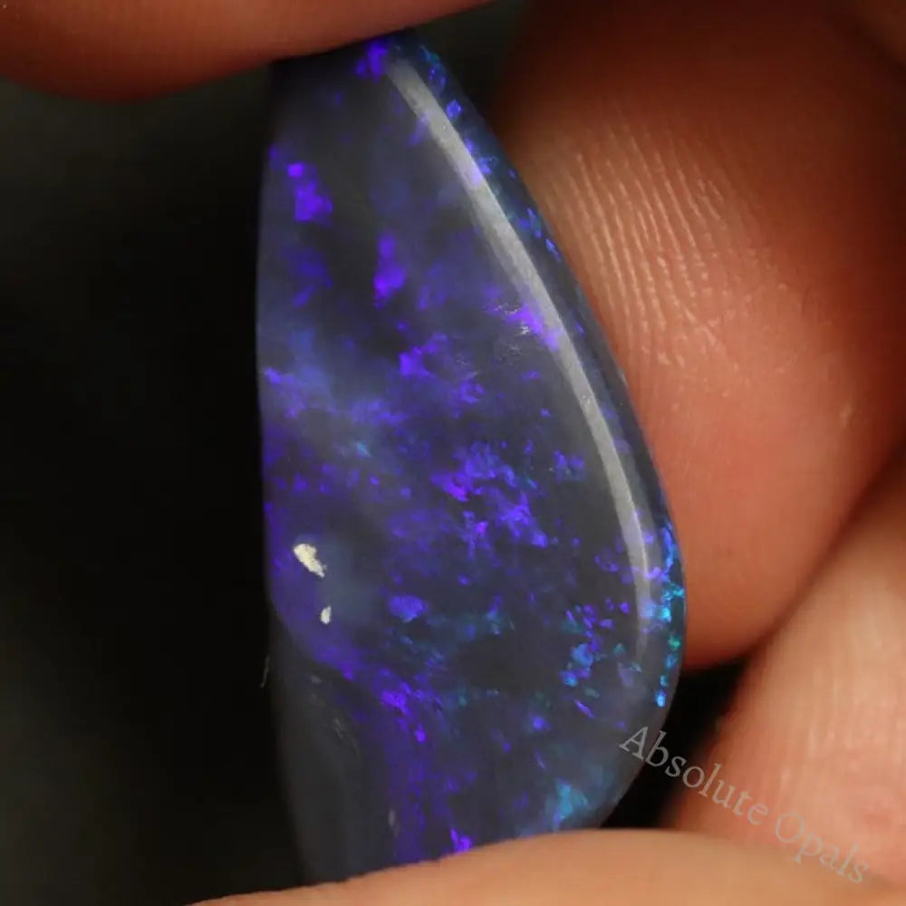 11.25 Cts Australian Black Opal Lightning Ridge Solid Gem Stone Cabochon