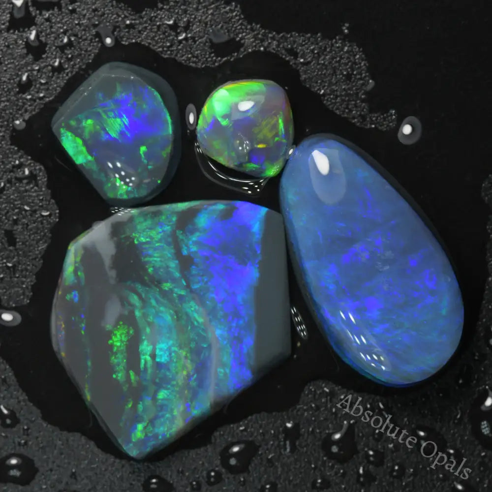 11.43 cts Rough Black Opal Parcel Lightning Ridge Rubs