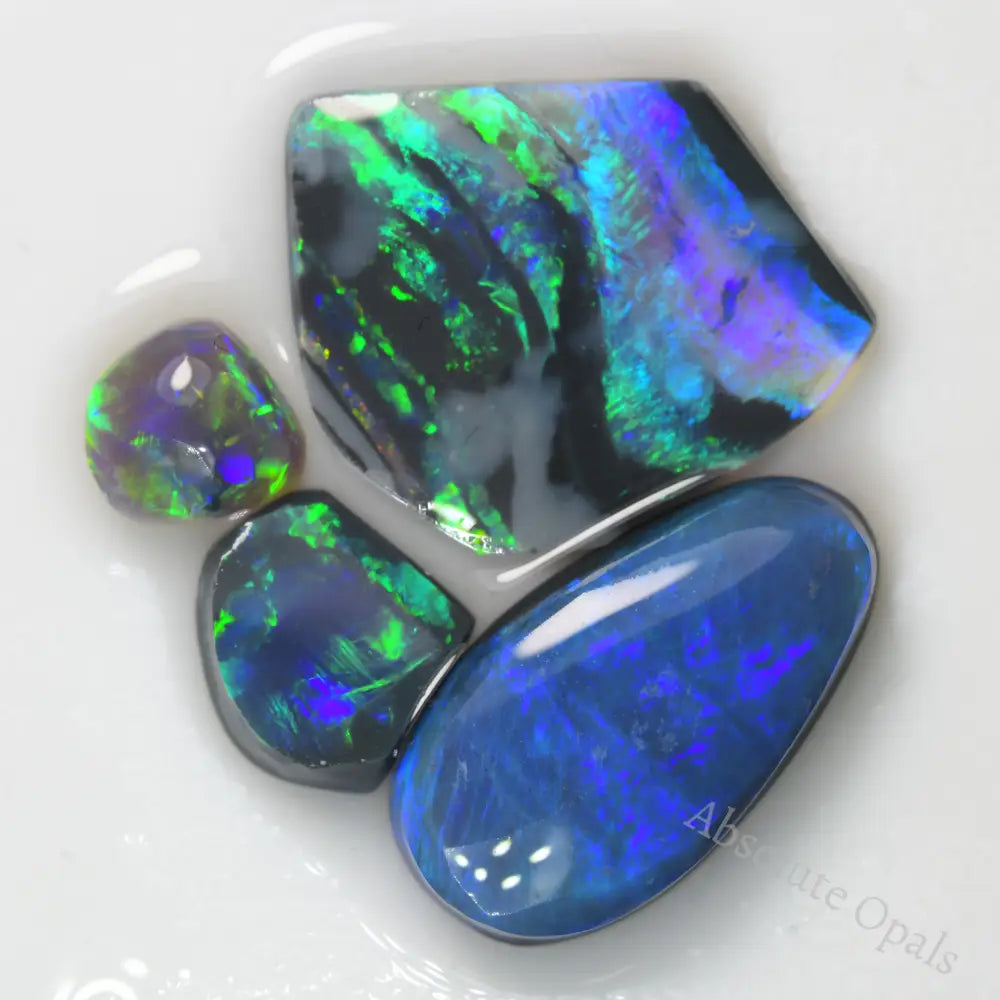 11.43 cts Rough Black Opal Parcel Lightning Ridge Rubs