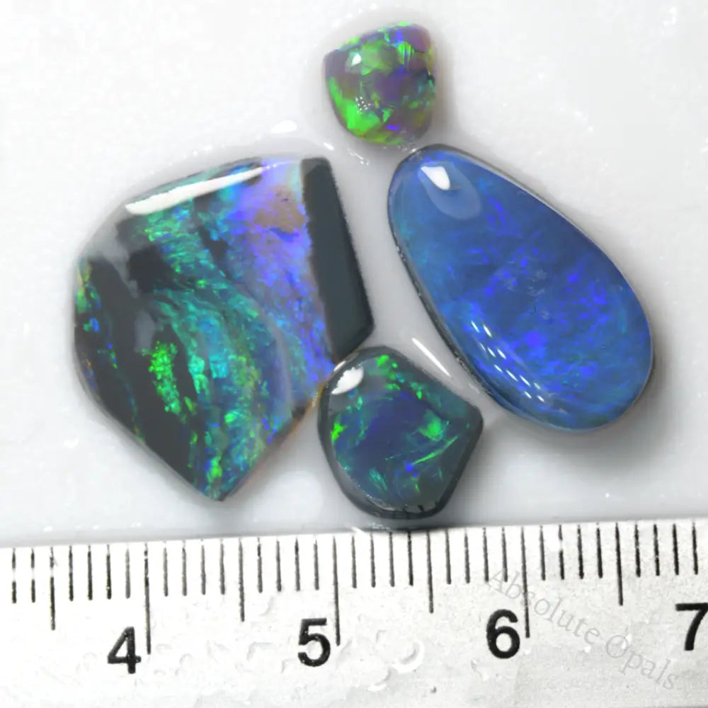 11.43 cts Rough Black Opal Parcel Lightning Ridge Rubs