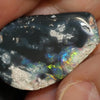 11.60 Cts Australian Black Opal Rough Lightning Ridge Polished Specimen Natural Red Green Blue Stone