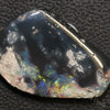 11.60 Cts Australian Black Opal Rough Lightning Ridge Polished Specimen Natural Red Green Blue Stone