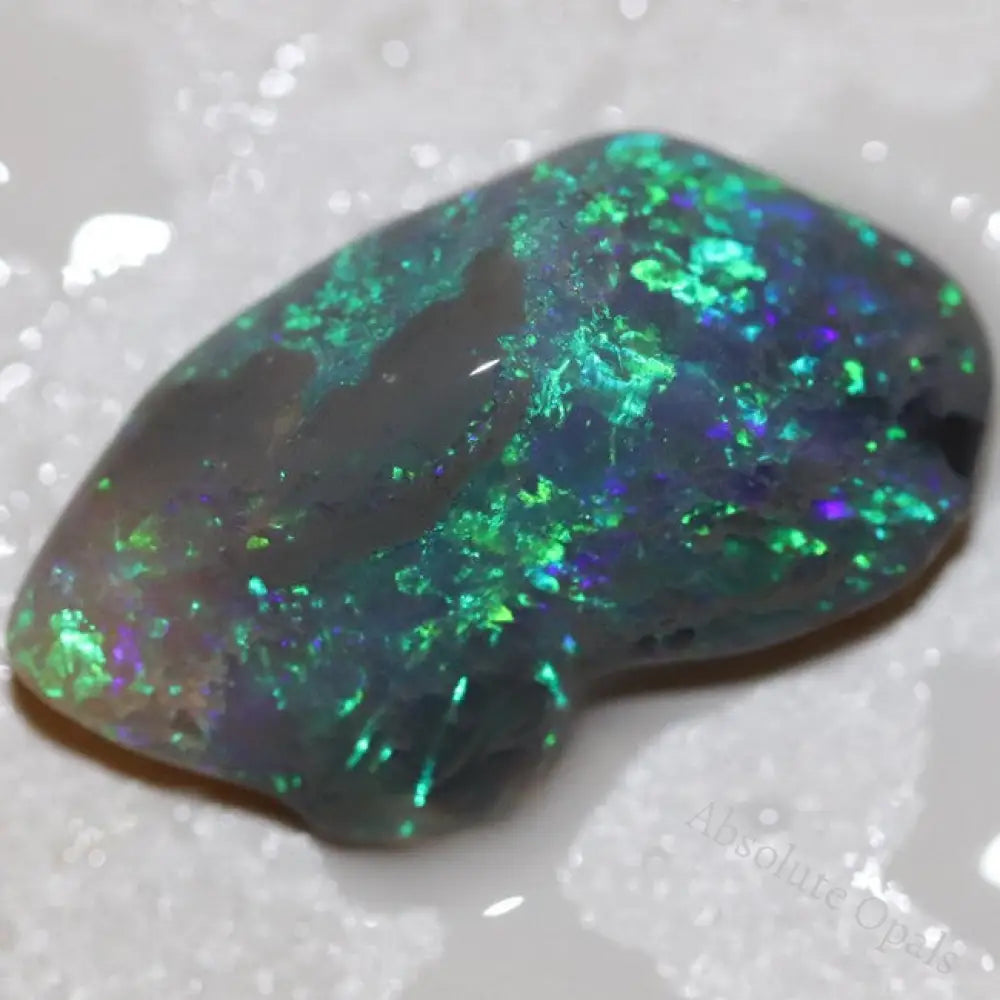 12.05 Cts Single Black Opal Rough Gem Stone 24.8X13.5X8.4Mm