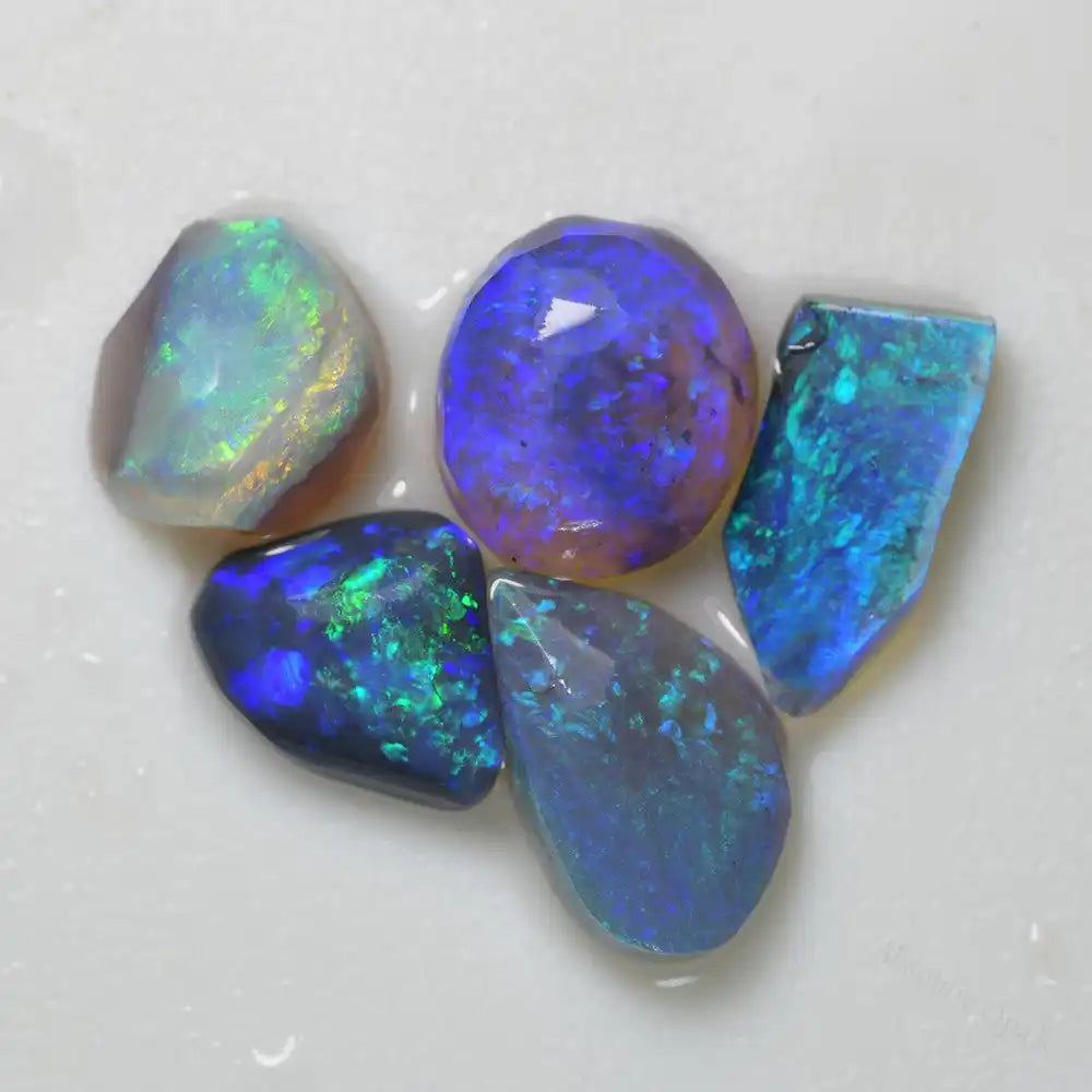 12.3 cts Rough Black Opal Rubs Parcel Lightning Ridge Rough Opal