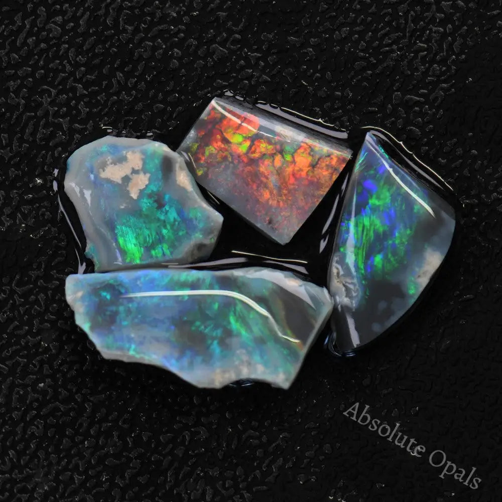 Australian Black Opal Rough Parcel, Rubs Lightning Ridge
