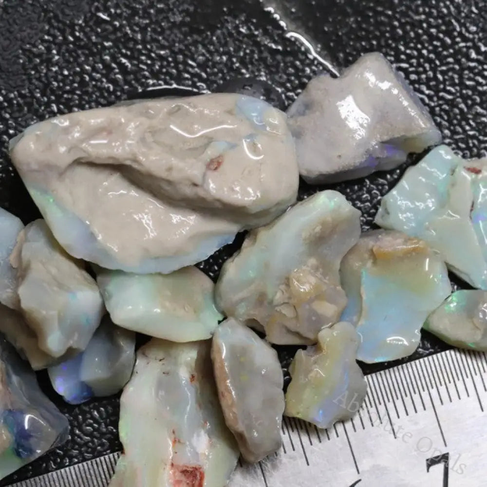 125.90 Cts Australian Solid Semi Black Opal Rough Lightning Ridge Parcel