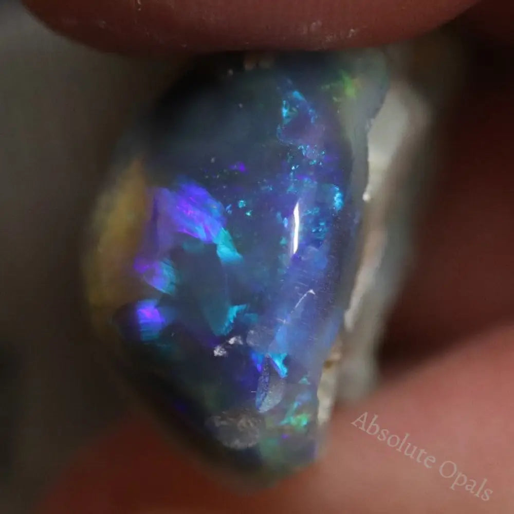 13.15 Cts Australian Semi Black Opal Rough Lightning Ridge Polished Specimen