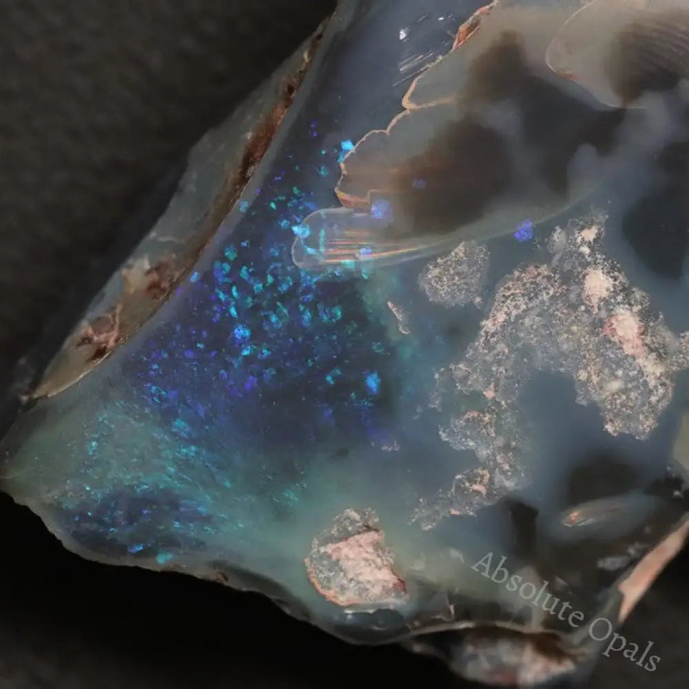 131.25 Cts Australian Black Opal Rough Lightning Ridge Polished Specimen