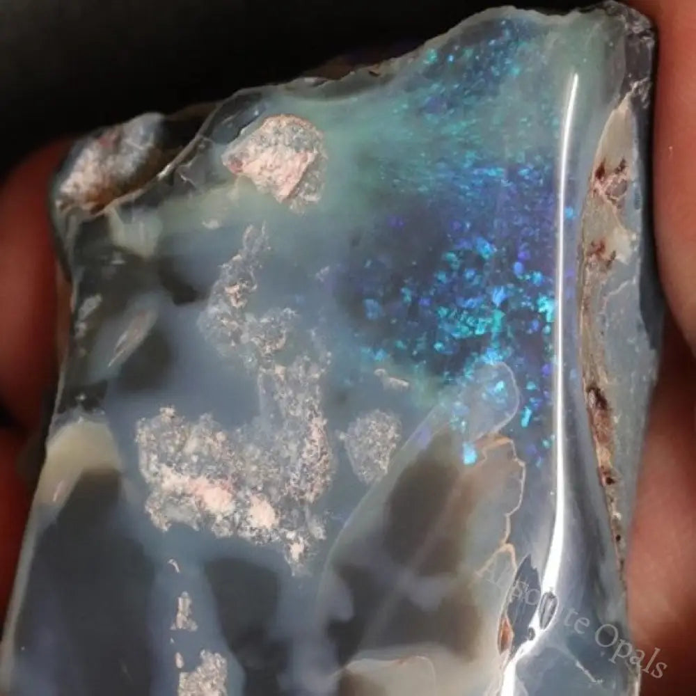 131.25 Cts Australian Black Opal Rough Lightning Ridge Polished Specimen