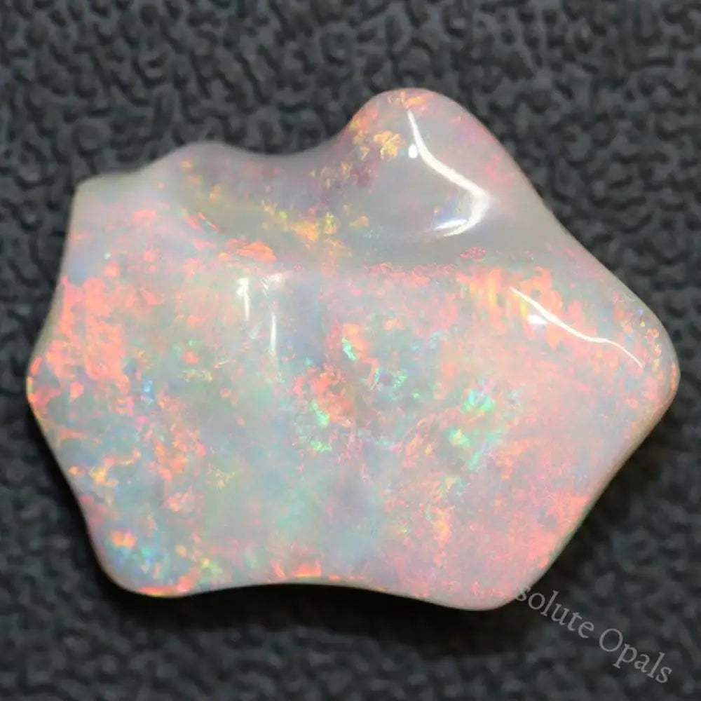 14.10 Cts Australian Opal Lightning Ridge Carving Solid Loose Stone Semi Black