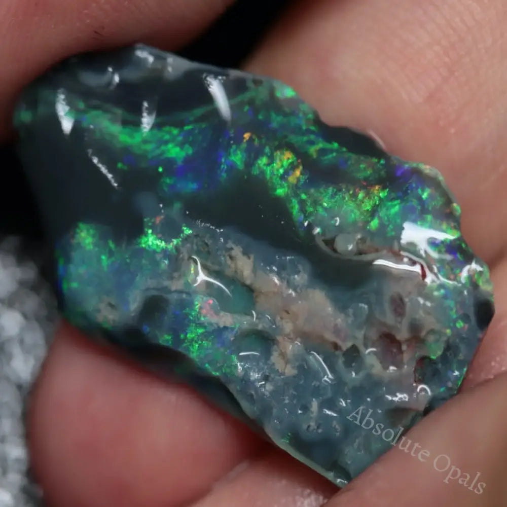 14.3 cts Australian Rough Black Opal Lightning Ridge for Caving CMR