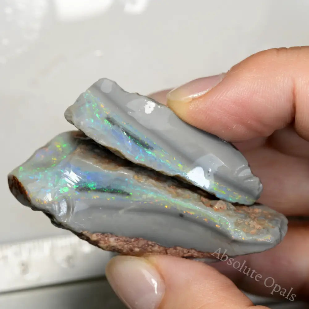 Lightning Ridge Rough Opals 147 cts Australian Rough Opal Lightning Ridge x 2 pcs - Absolute Opals ...