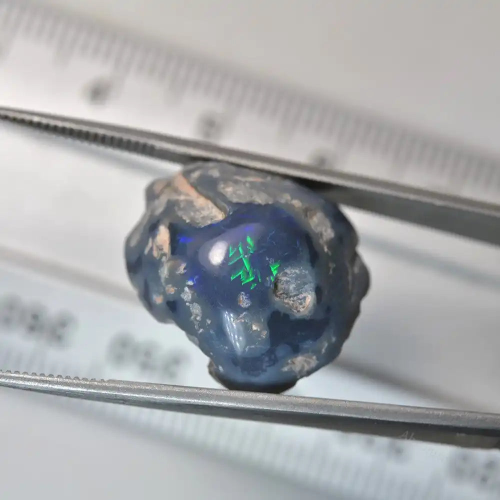 Rough Opal Lightning Ridge Polished Specimen -Directional Script Pattern