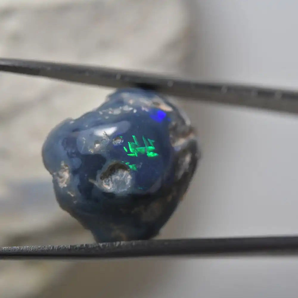 15.20 cts Rough Opal Lightning Ridge Polished Specimen -Directional Classic Script Pattern Opal Specimen