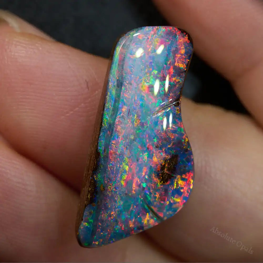 15.56 cts Red Boulder Opal Cut Stone Boulder Opal