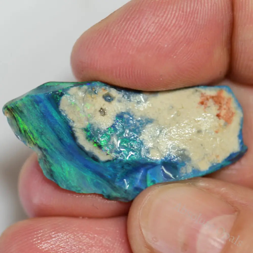 15.8 Cts Australian Single Rough Opal For Carving Lightning Ridge Cmr