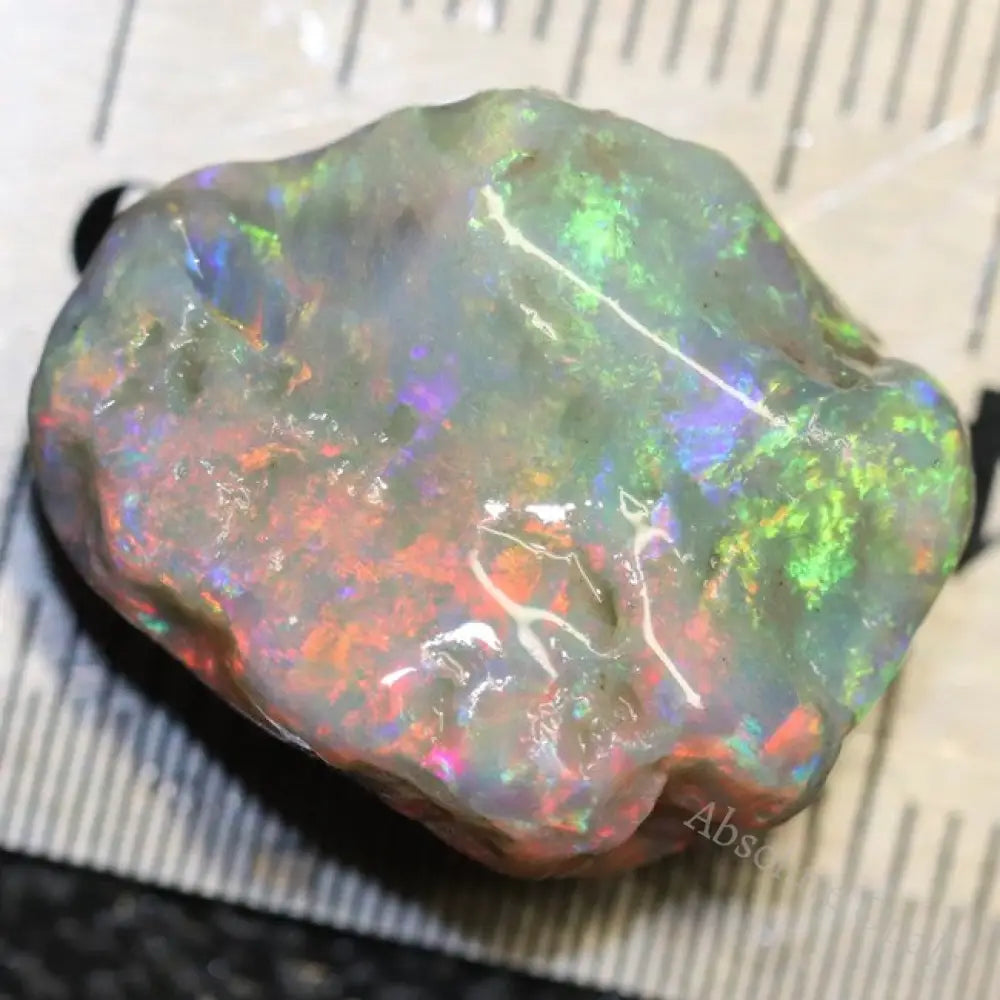 16.10 Cts Australian Lightning Ridge Red Opal Rough For Carving