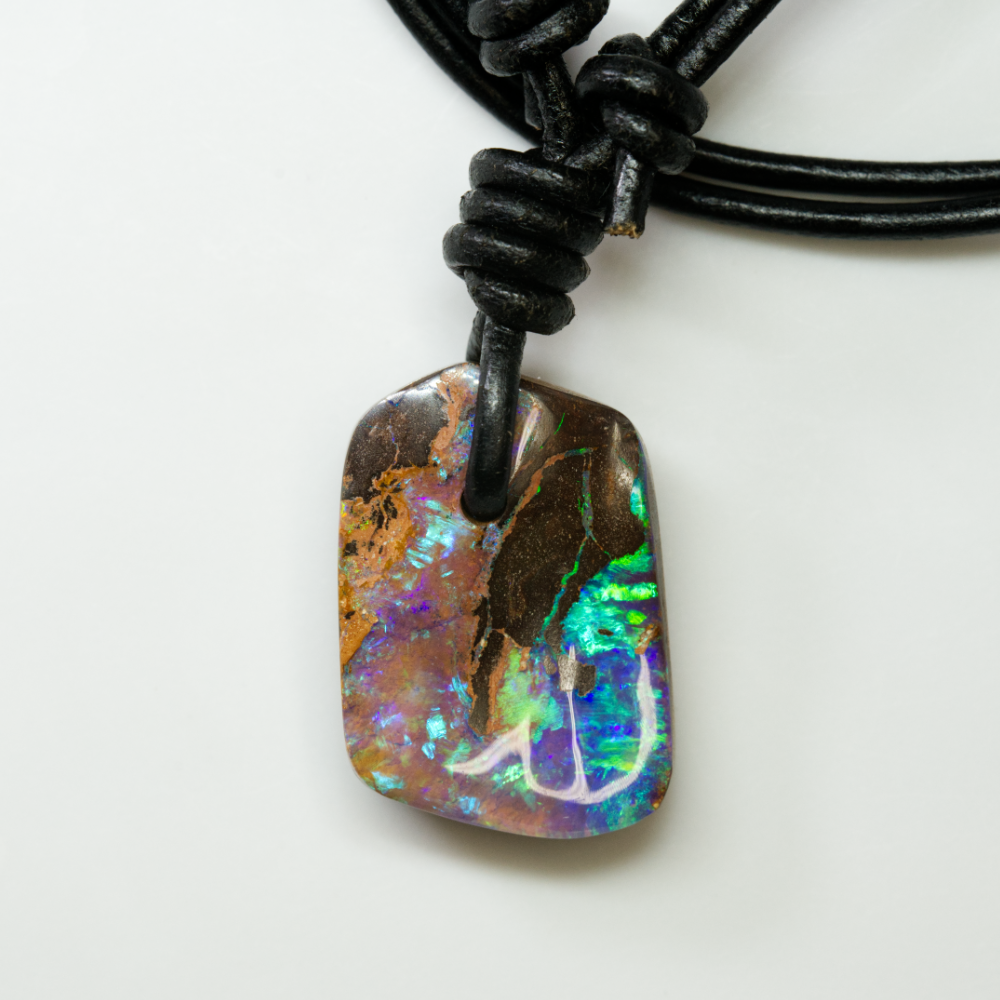 boulder opal pendant