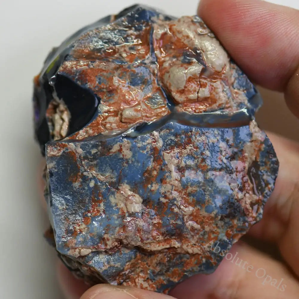 176 Cts Australian Rough Black Opal Lightning Ridge Cmr Single