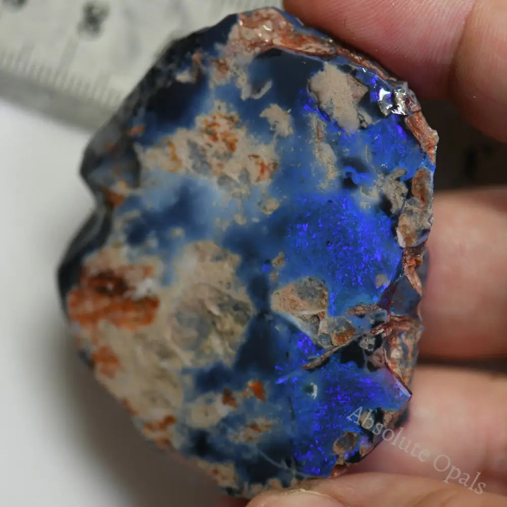 176 Cts Australian Rough Black Opal Lightning Ridge Cmr Single
