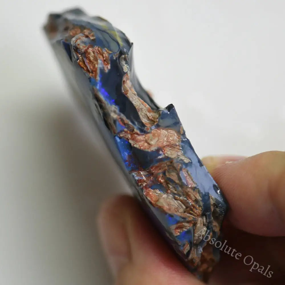 176 Cts Australian Rough Black Opal Lightning Ridge Cmr Single