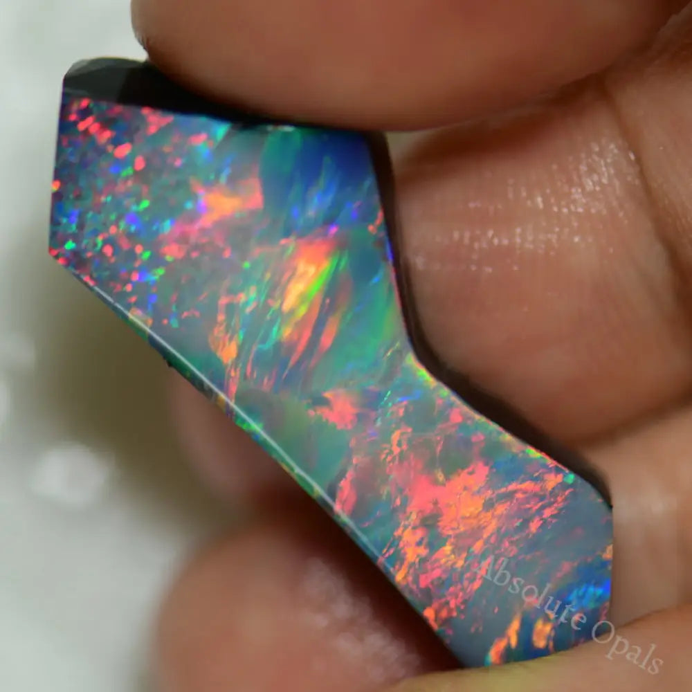 18.0 Cts Australian Opal Doublet Stone Rub Lightning Ridge -Unpolished