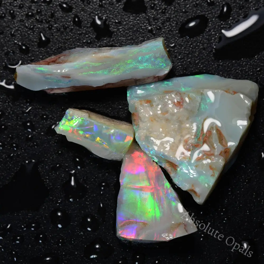 Lightning Ridge Rough Opals 18.4 cts Red Rough Opal Parcel Lightning Ridge - Absolute Opals & Gems