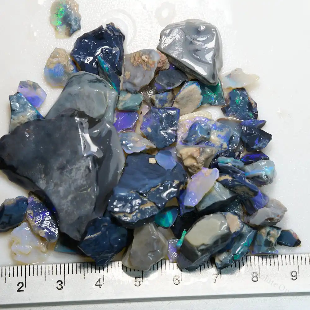 Rough Black Opal Parcel Lightning Ridge – Potch &amp; Color Mix, Natural Australian Opal Stones