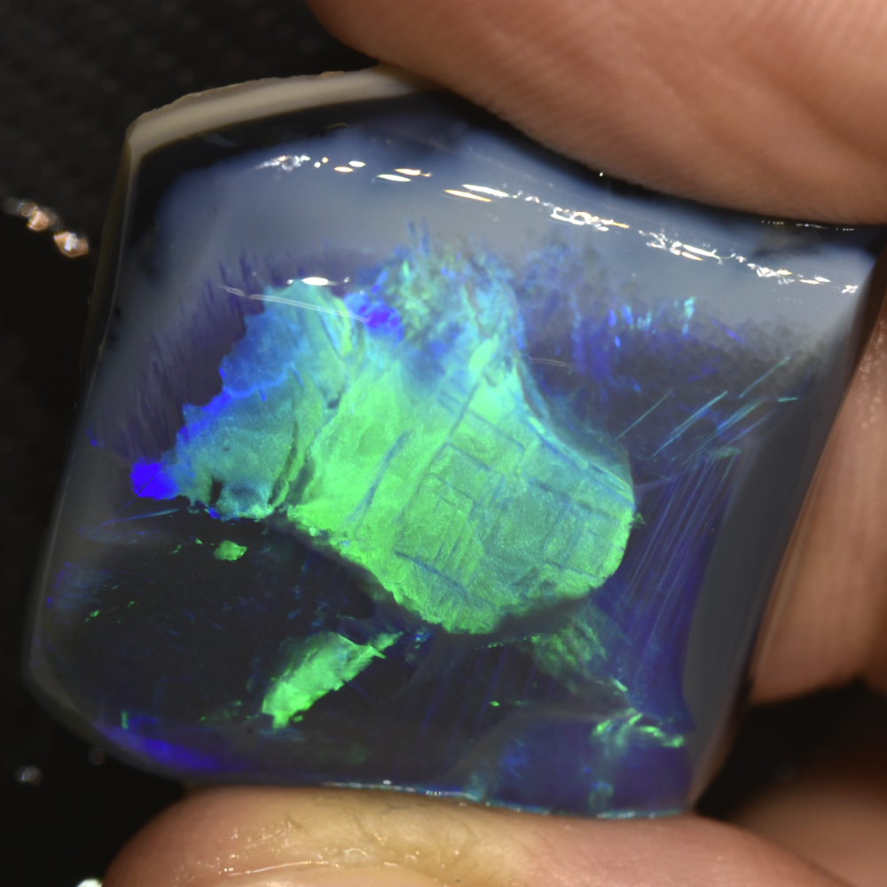 rough green opal