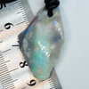  Australian Opal Leather Mounted Pendant Necklace