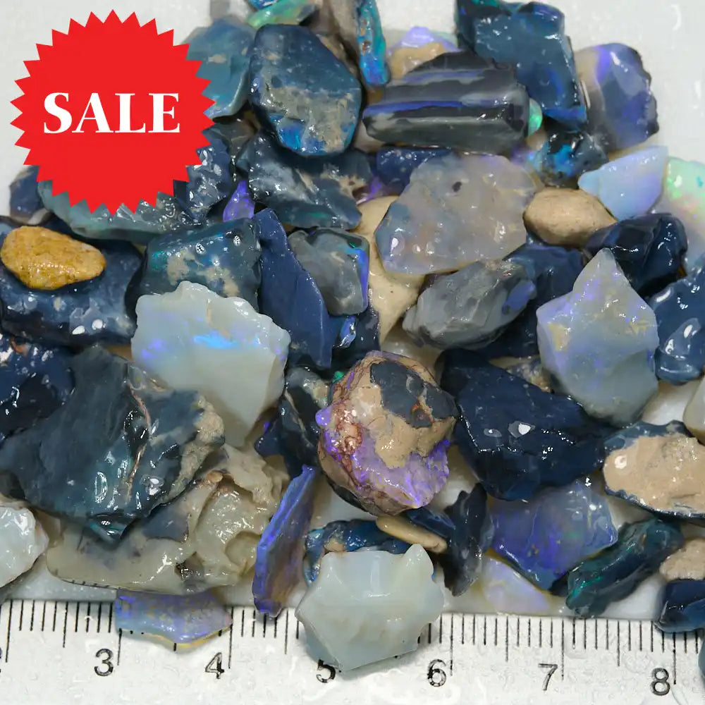 Rough Black Opal Parcel Lightning Ridge - Potch and Colour