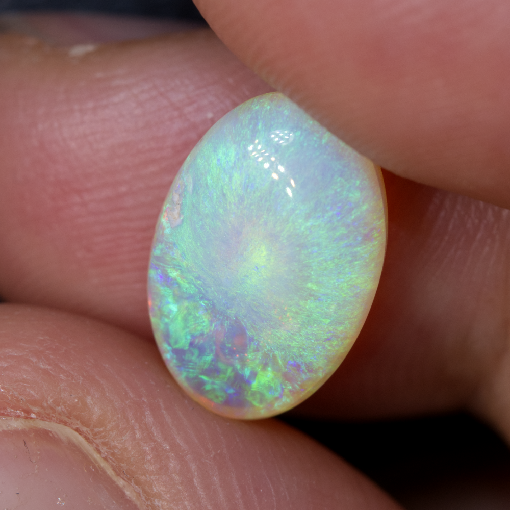 3.89 cts Australian Star Opal Lightning Ridge, Crystal Solid Stone