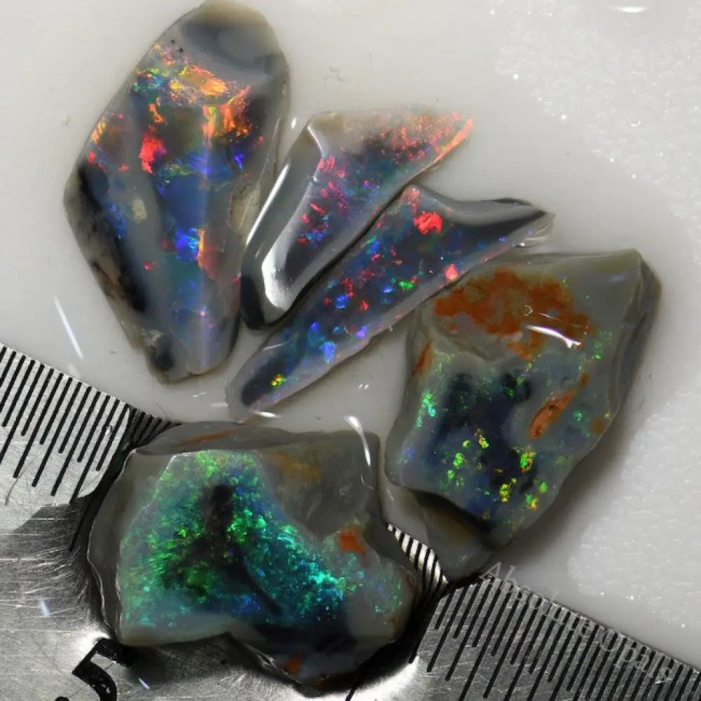 19.1 Cts Australian Rough Opal Parcel Rubs Lightning Ridge Cmr