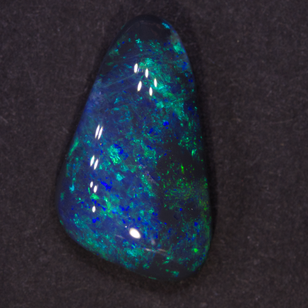 Solid black opal