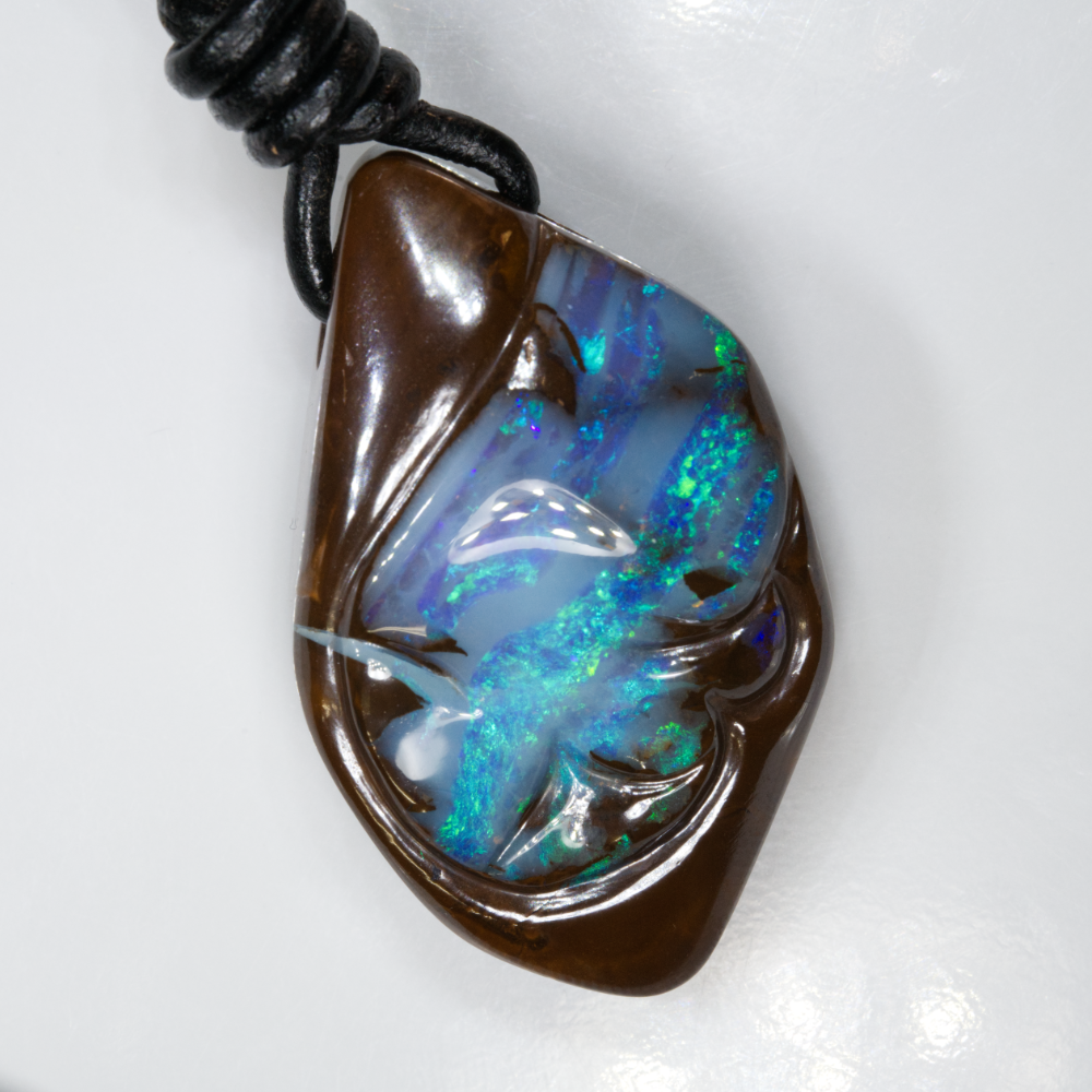 Boulder opal pendant
