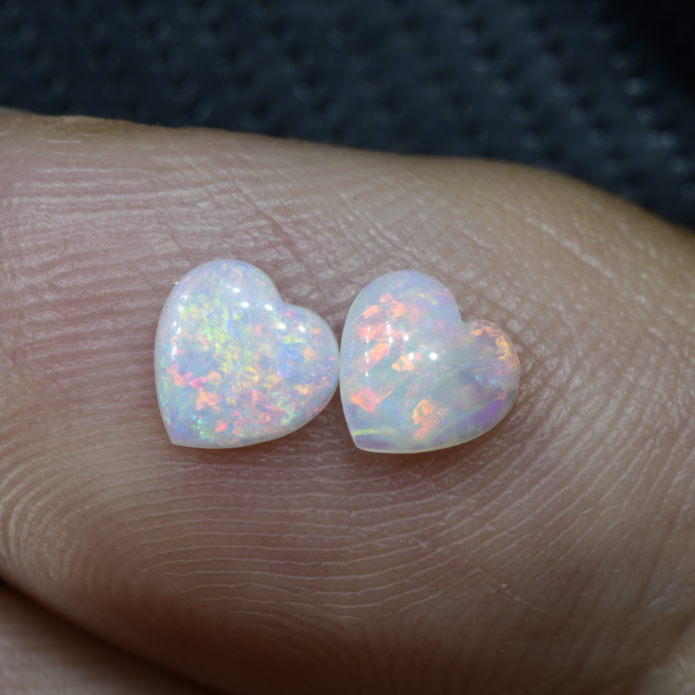 Solid light opal stones
