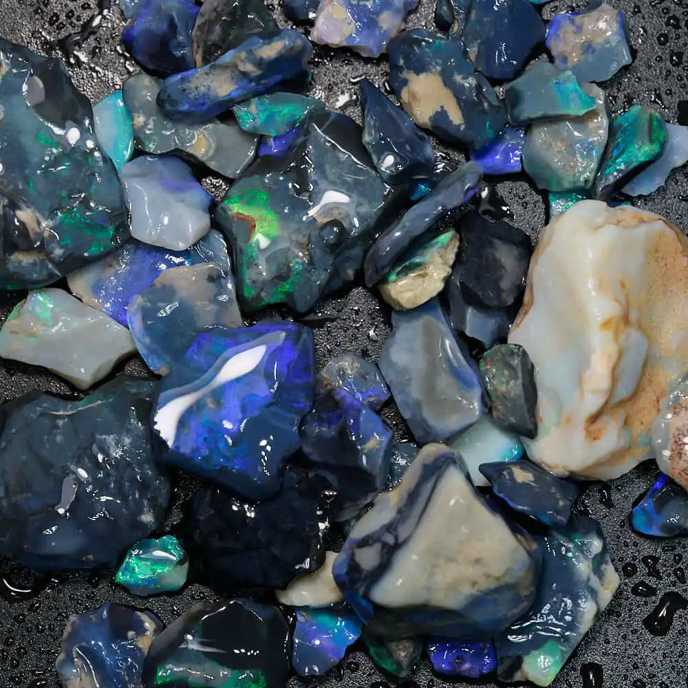black rough opal
