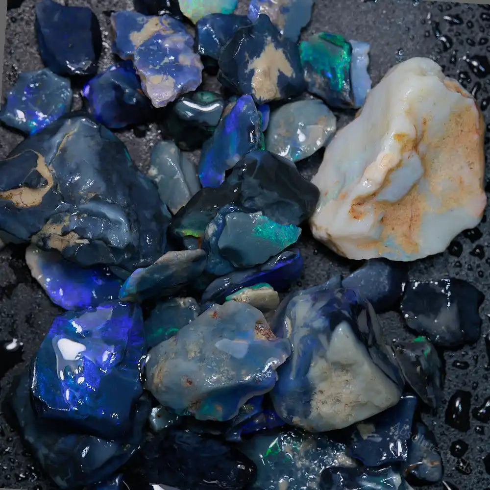 black rough opal
