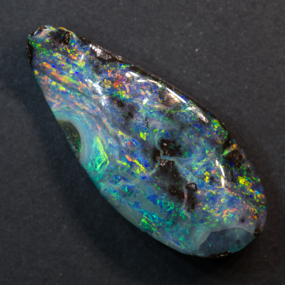 Boulder opal stone 
