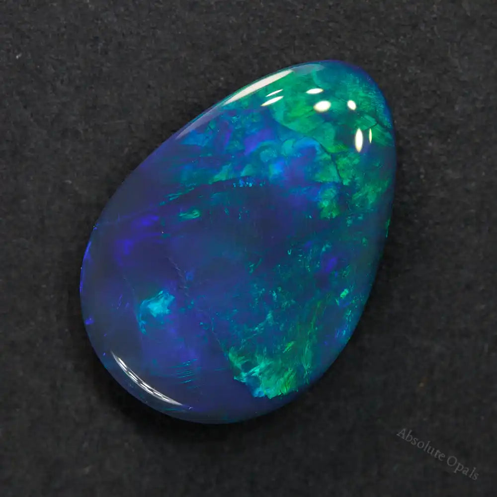 2.05 cts Black Opal Lightning Ridge Solid Cut Stone Black Opal