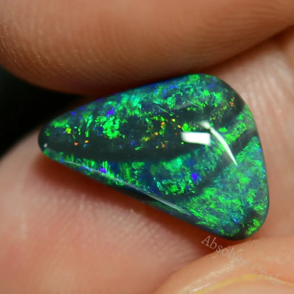 2.15 Cts Australian Black Opal Cut Stone Lightning Ridge