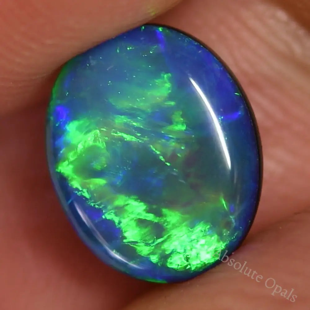 2.18 Cts Australian Opal Doublet Stone Cabochon Lightning Ridge