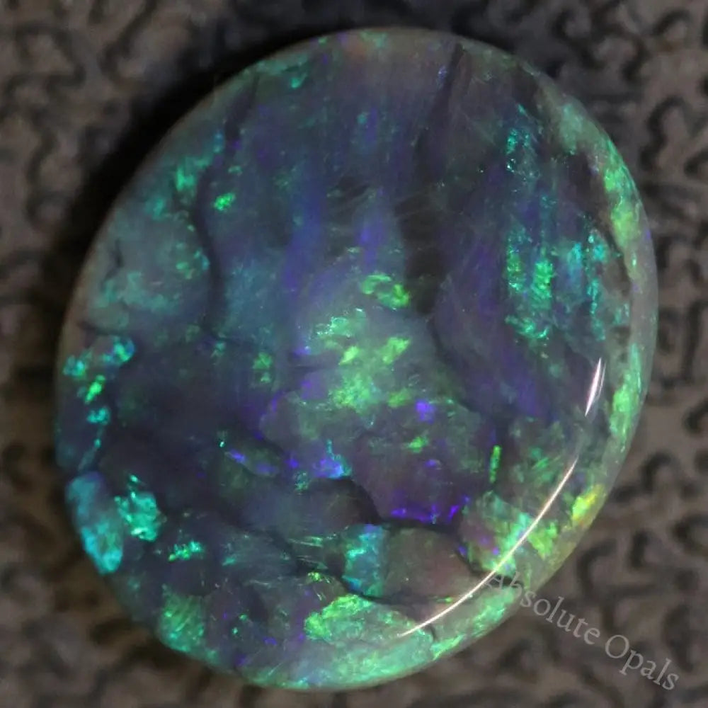 2.24 Cts Australian Black Opal Lightning Ridge Solid Gem Stone Cabochon