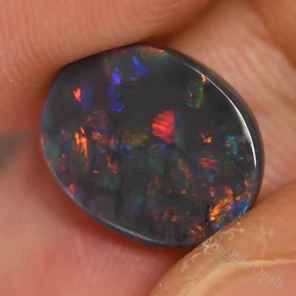 2.46 Cts Australian Solid Black Opal Gem Stone Lightning Ridge