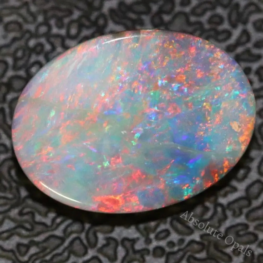 2.52 Cts Australian Semi Black Opal Solid Lightning Ridge Cabochon Loose Stone