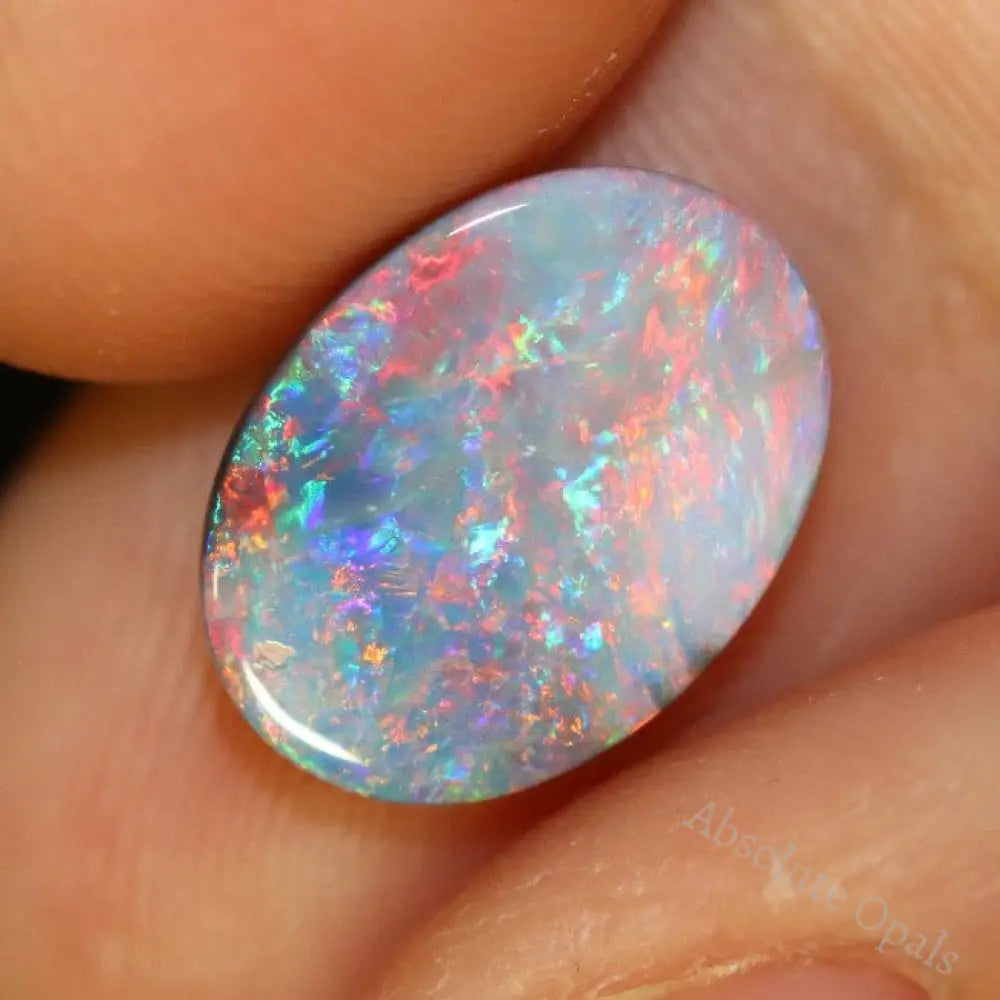 2.52 Cts Australian Semi Black Opal Solid Lightning Ridge Cabochon Loose Stone